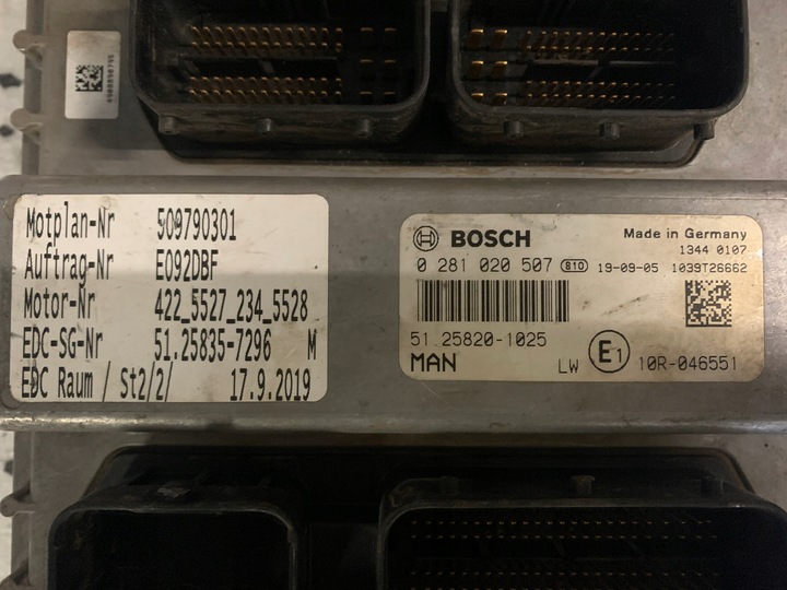 фото №3, Блок керування комп'ютер двигуна edc ecu man 0281020507