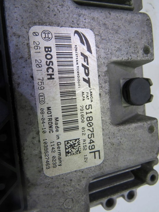 фото №5, Компьютер двигателя fiat 500 1.4 16v 08r 0261201759