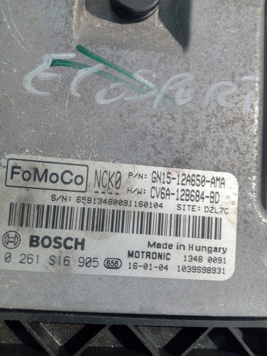 фото №3, Ford ecosport компьютер gn15-12a6550-ama 1.0 eb