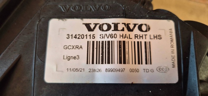 фото №16, Volvo s60 ii / v60 i рестайлінг 13-18 фара ліві перед звичайна зчеплення eu org