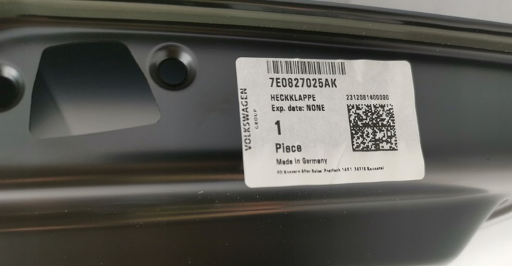фото №9, Кришка зад задня багажника vw california t6 7e0827025ak новий org