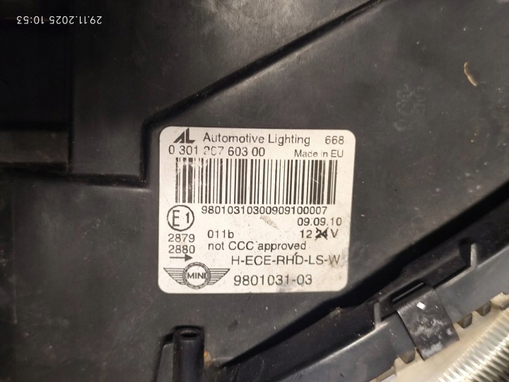 фото №9, Фара mini cooper countryman r60 9801031