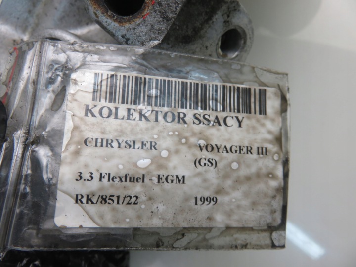 фото №9, Колектор впускний  chrysler voyager iii gs 3.3 flexfuel - egm 4694494aa
