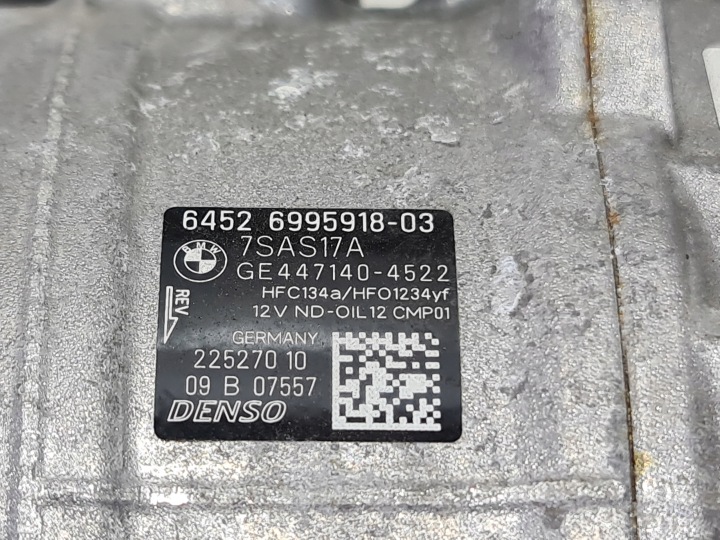 фото №7, Компрессор кондиционера bmw g05 g07 g14 g15 g30 g32 6995918 пробег 2300km
