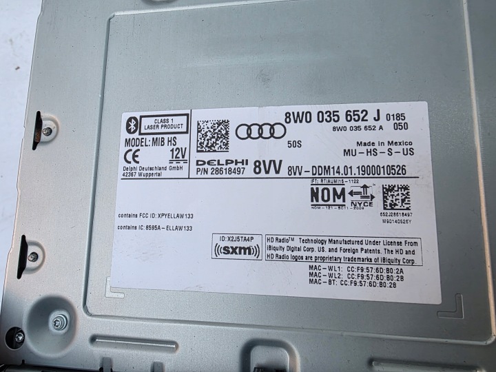 фото №7, Магнитола магнитола считыватель карт sd mmi audi a4 b9 8w ami q5 80a fy