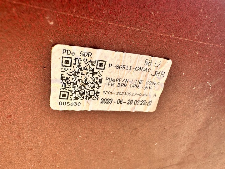 фото №12, Hyundai i30 рестайлінг iii n-sport n line бампер переднє оригінальний