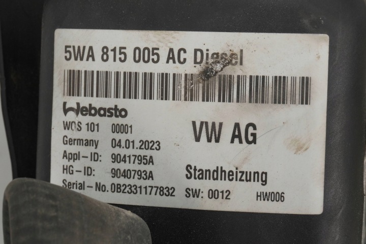 фото №7, Обігрів стояночний вебасто vw skoda seat audi 5wa815005ac 9040793a