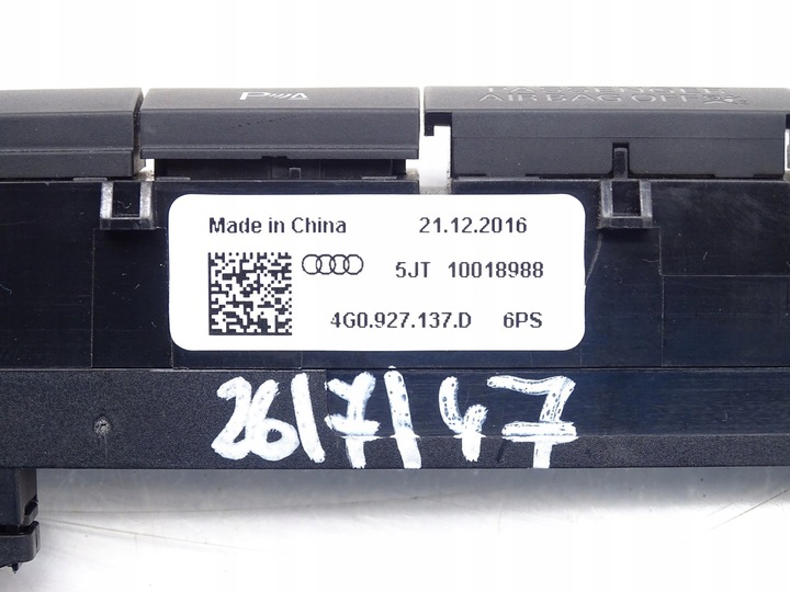 фото №4, Панель переключатель кнопка pdc esp старт / сплав audi a6 c7 4g 4g0927137d