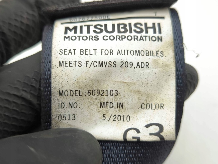 фото №8, Mitsubishi outlander заднее pas безопасности 2010 607677500e
