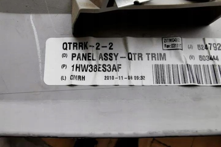 фото №13, Права карта багажника chrysler grand voyager v rt 1hw38ees3af 2.8l