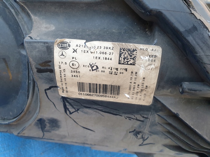фото №13, Mercedes e-klasa w212 рестайлинг лампа передняя led левая фара