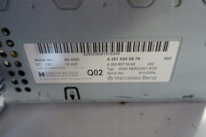фото №7, Mercedes w251 радіо команд 2518200979 r-klas навігація навігація be6095