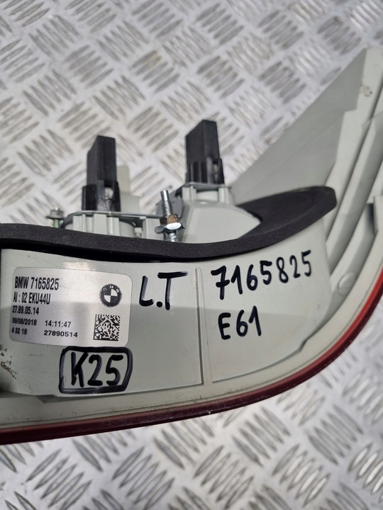 фото №12, Bmw e61 лампа левая левый зад задняя 7165825