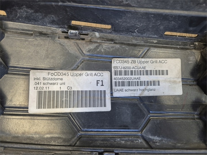 фото №11, Ford mondeo mk4 рестайлінг st 10-14 решітка радіатора решітка pod радар acc bs7j-8200-acu