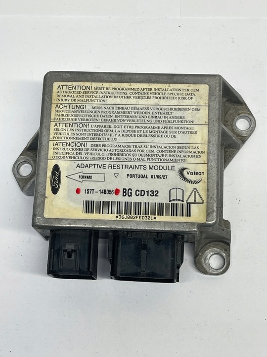 фото №1, Датчик подушка безопасности ford оригинальный номер 1s7t-14b056
