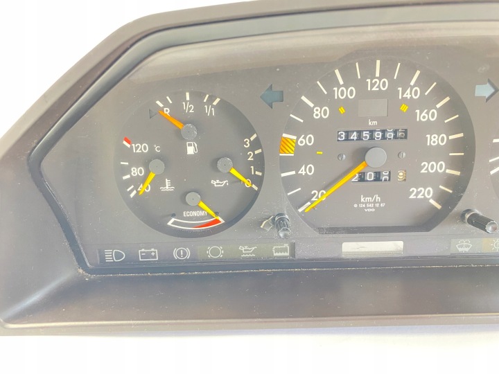 фото №6, Спідометр  панель приладів obrotomierz ekonomizer mercedes w124 200e 230e m102 пошкоджений