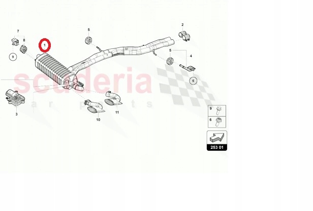 фото №1, Глушник вихлоп lamborghini urus 4m8253078be aso