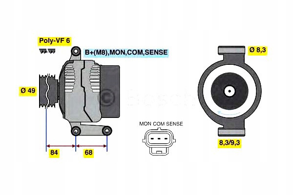 фото №2, Генератор bosch 3m5t10300vc 3m5t10300vb 30755494