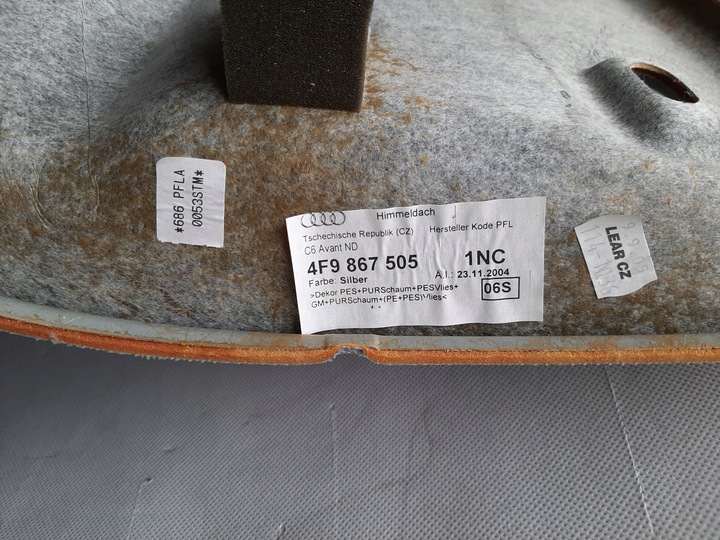 фото №15, Audi a6 c6 avant потолок обивка крыша 4f9867505