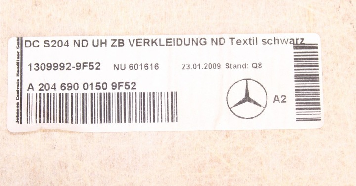 фото №15, Потолок mercedes c класс w204 09r универсал чёрная