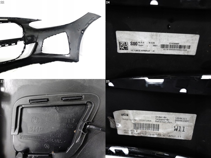 фото №14, Bmw 4 i4 g26 gran купе msp ice м-пакет bev 21- бампер бампер перед pdc