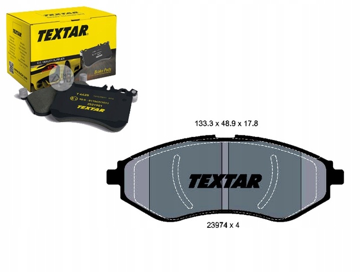 фото №1, Тормозные колодки тормозные chevrolet перед aveo kalos 05- te