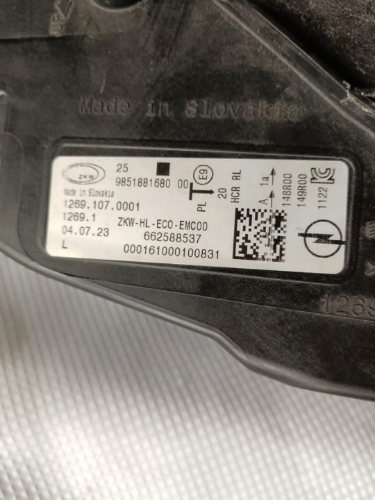 фото №12, Opel astra vi 6 l фара led передняя левые перед 12691070001 tarnów 2021-25