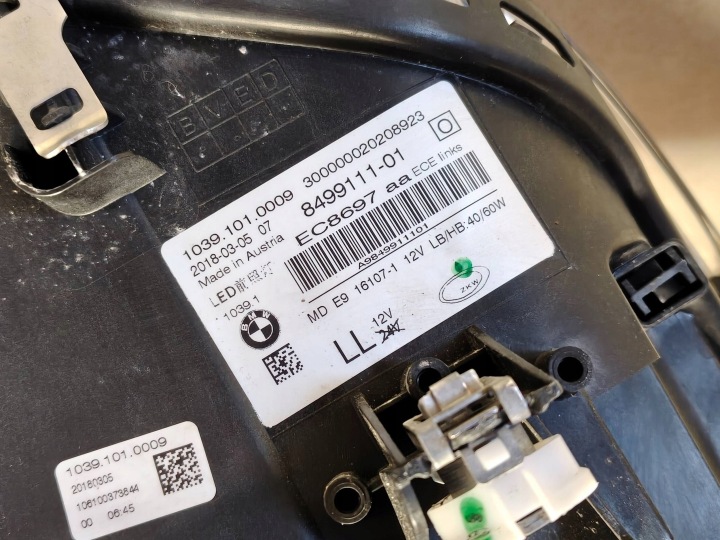фото №14, Bmw g30 g31 фара ліва ліві перед повний led 8499111 7214951 європа комплект.