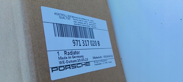 фото №6, Радіаторів масла коробки коробки передач porsche panamera 971 нова