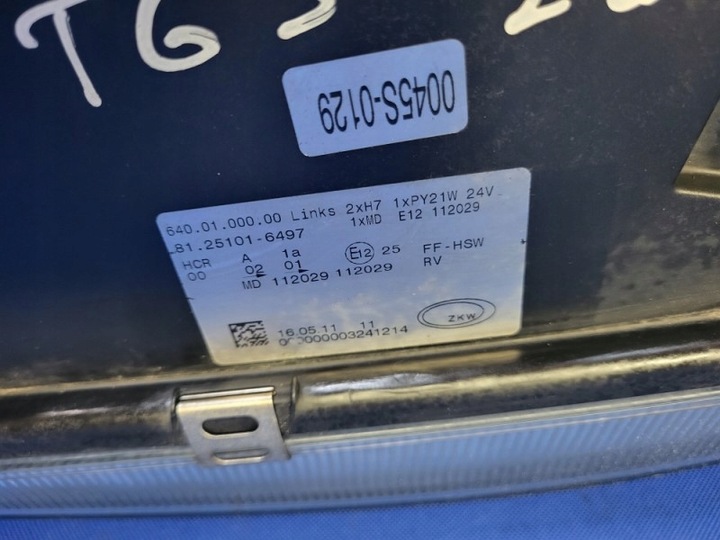 фото №8, Лампа лівий перед man tgs