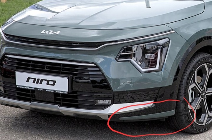 фото №12, Молдинг спойлер бампера левые перед kia niro ii 86593-at000 оригинал новое
