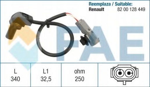 фото №1, Датчик оборотов вала коленчатый вал. renault