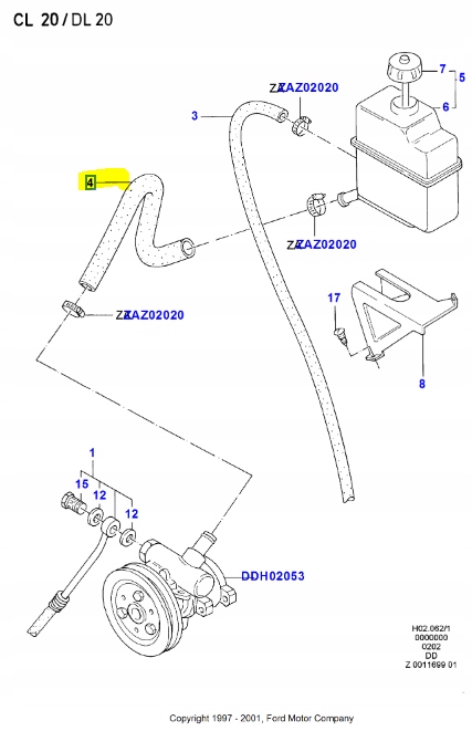 фото №8, Трубка  системи гідропідсилювач ford sierra oem номер 6499305