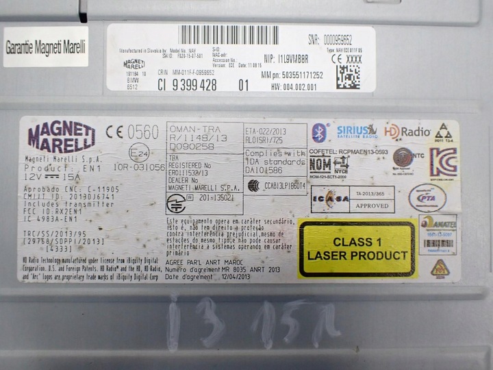 фото №12, Навигация навигация радио дисплей 9399428 9306742 bmw i3 i01 15r