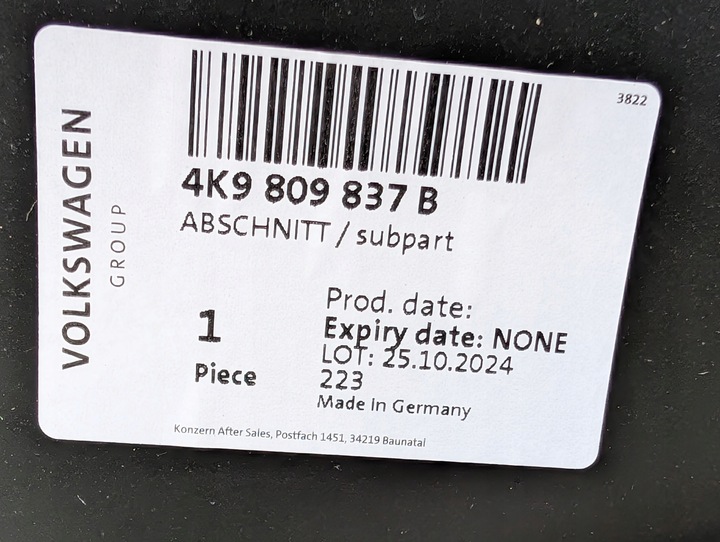 фото №8, Audi a6 c8 4k9 універсал гібрид лівий крило зад задній новий оригінал