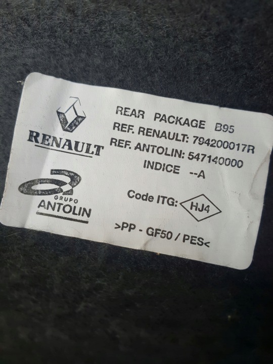 фото №9, Renault megane iii hb 5 двері полиця багажника задня зад 794200017r