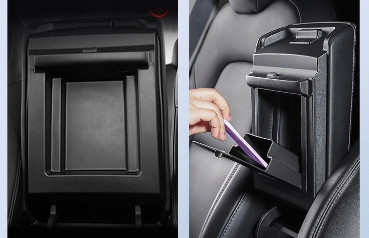 фото №7, 4x аксесуари tesla модель 3 / y органайзер відсіків, консоль, тримач na чашки