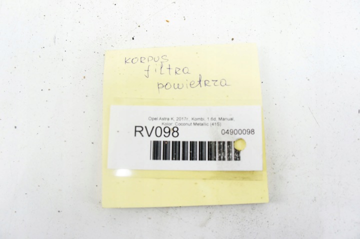 фото №6, Rv098 opel astra k v ^ 1.6d корпус фільтра повітря 42496318