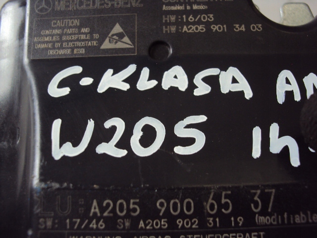 фото №3, Датчик подушка безопасности mercedes c-klasa w205 amg 2014-