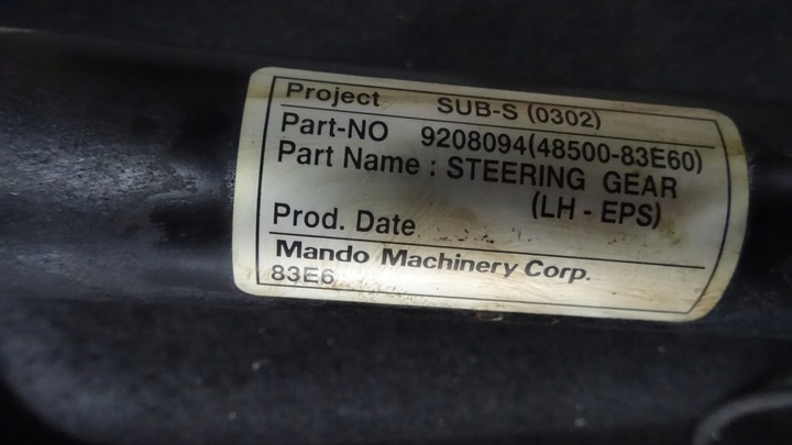 фото №10, Рулевая рейка трансмиссия opel agila a / suzuki вагон r+ 9208094 48500-83e60