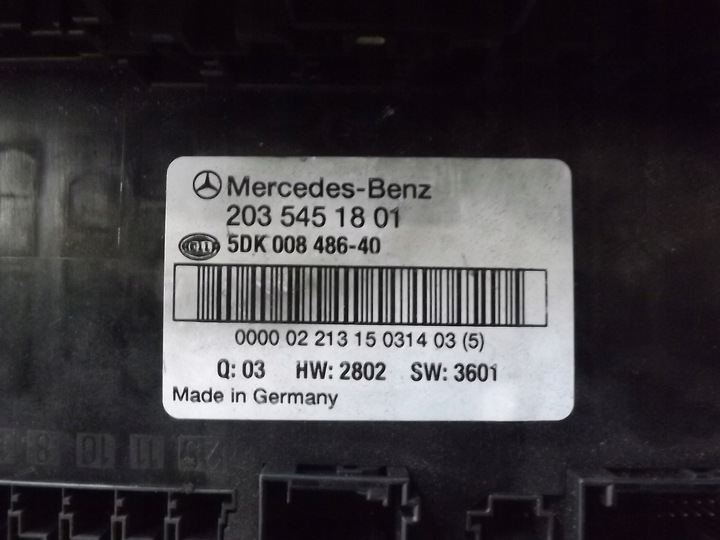 фото №9, Mercedes c клас w203 блок керування модуль sam запобіжник 2035451801