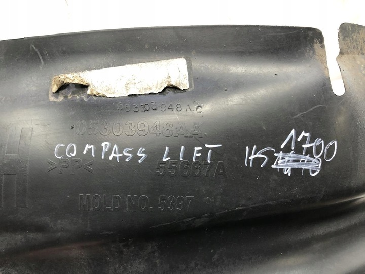 фото №9, Подкрылок правый зад jeep compass i рестайлинг 05303948aa