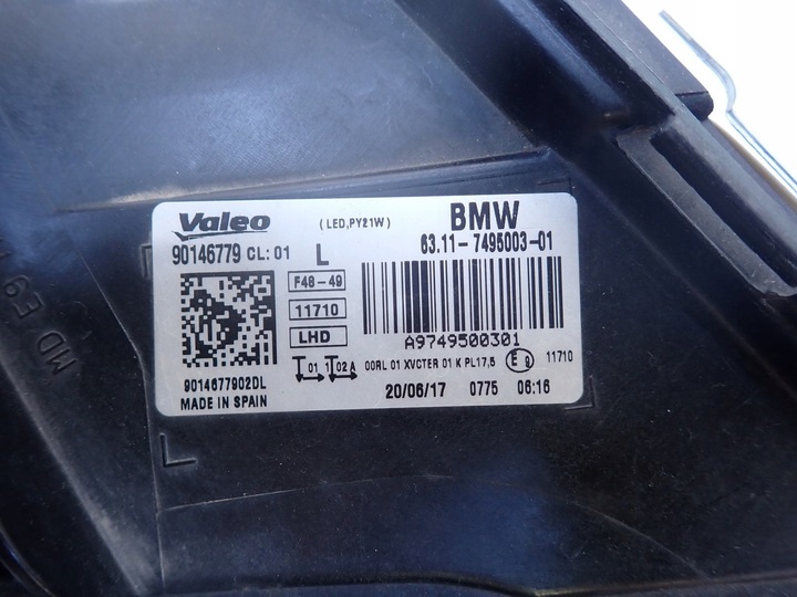 фото №10, Лампа левая фара левый полный led bmw x1 f48 2014-2019r 63117495003