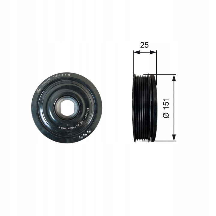 фото №1, Колесо пасове вала колінчастого mercedes c t-model s205 c w205 vito mixto подвійний