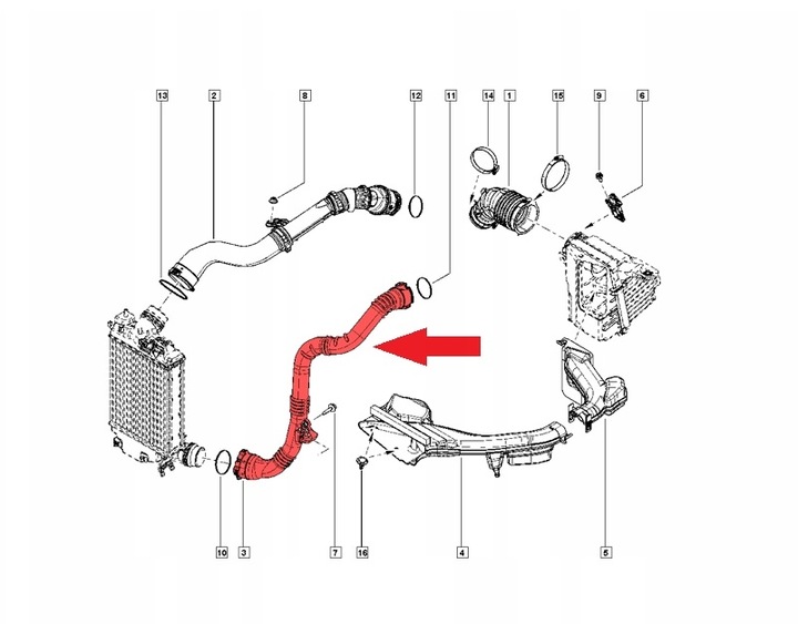 фото №2, Труба шланг turbo інтеркулер nissan qashqai ii 1,5 dci 1446000q1b 1446000q3f
