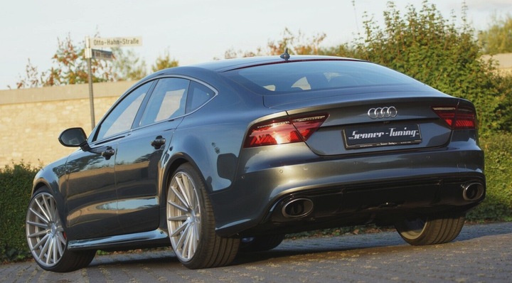 фото №11, Диффузор заднего бампера audi a7 10-14 rs вид rs7 накладка чёрный блеск !