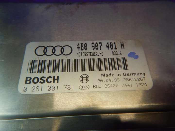 фото №5, Audi a6 c5 97-01 2,5 tdi 150km компьютер двигателя 4b0907401h