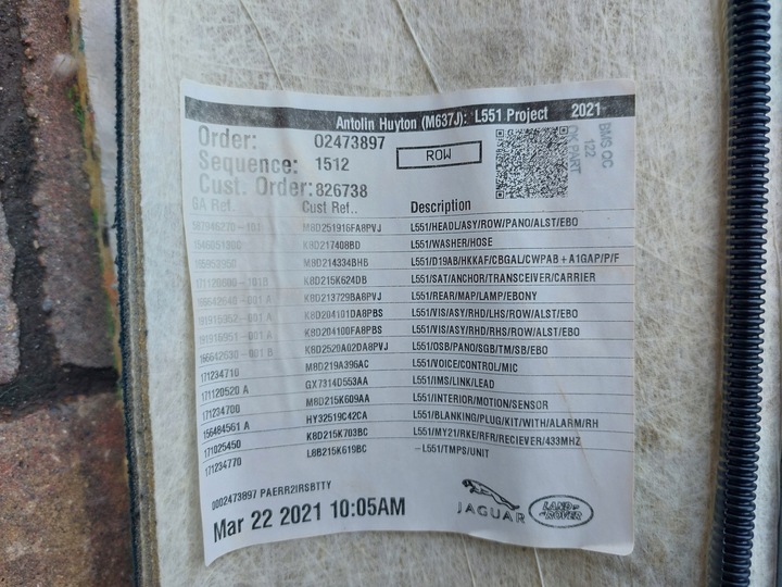 фото №13, Стеля range rover evoque ii l551 21r чорна