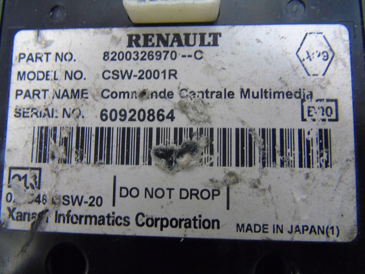 фото №3, Панель навігації renault 8200326970c