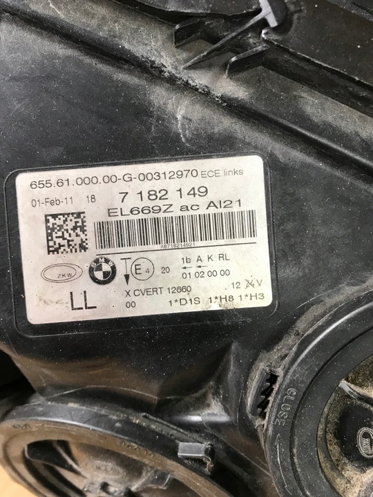 фото №16, Лампа левая lub правая перед европа ксенон динамический bmw 7 f01 f02 7182149